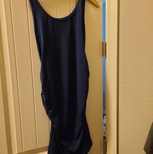 Ruched Blue Dress